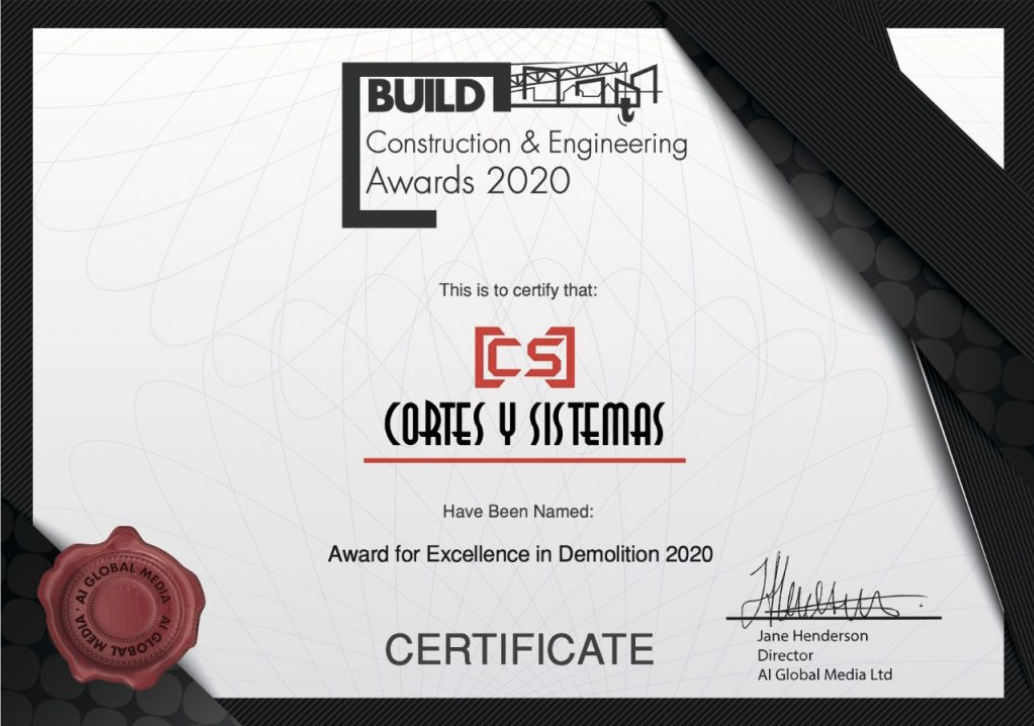 Award for Excellence in Demolition 2020